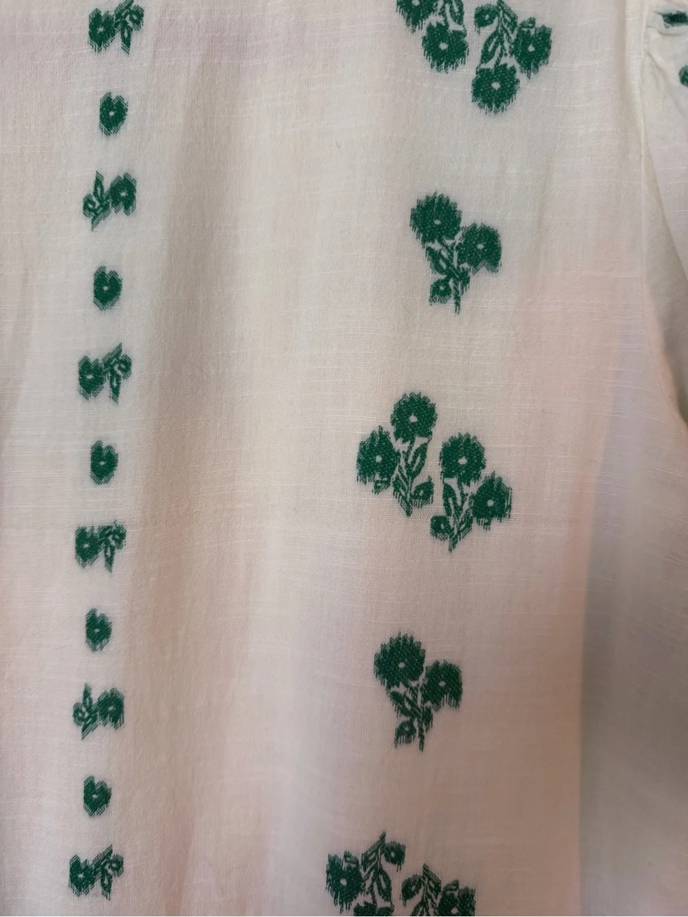 Oliphant Cream Maxi Dress with Green Floral Print - Picture 7 of 7